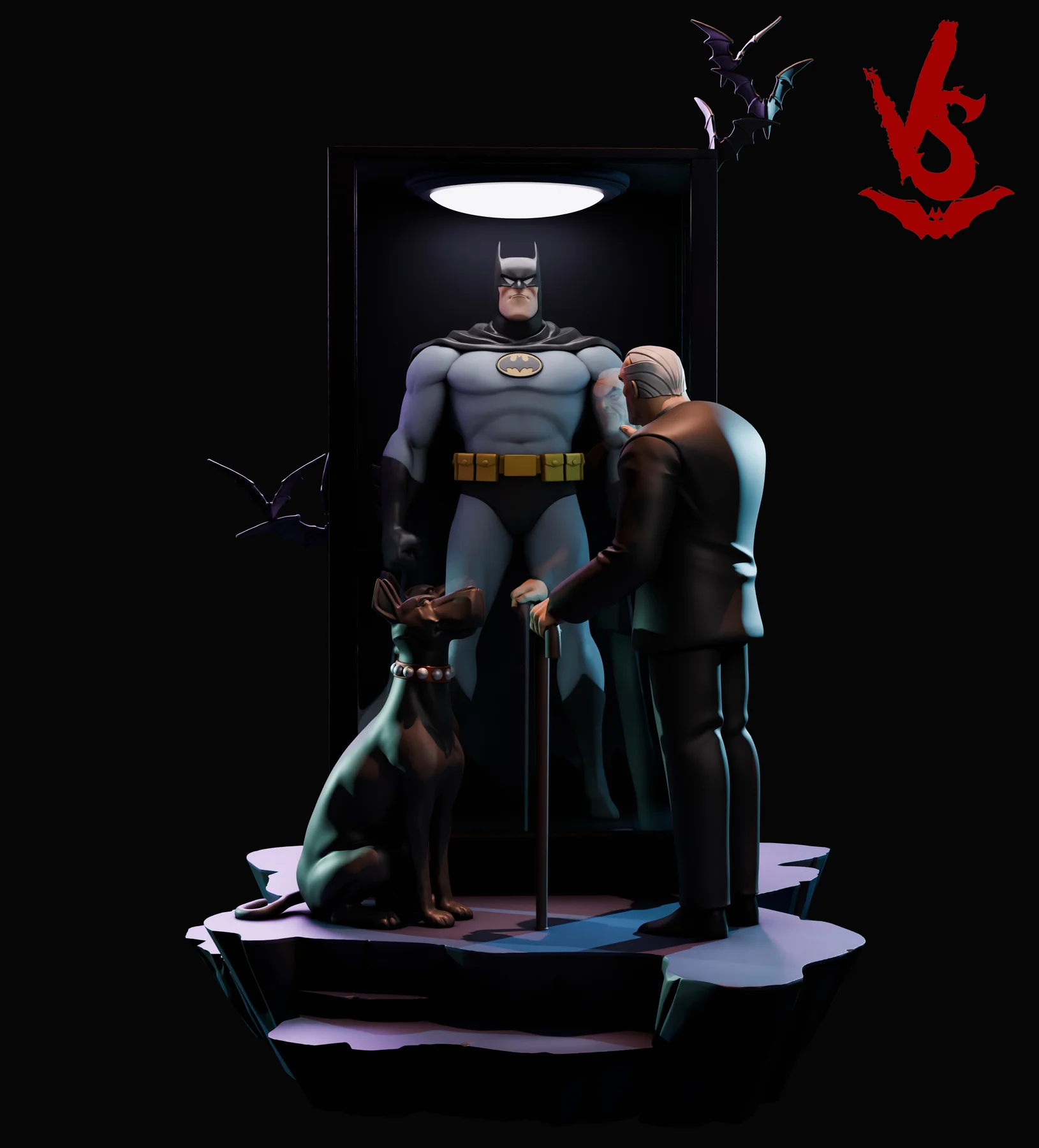 Bruce Wayne Reflection of the Past Hand Painted Collectible Statue