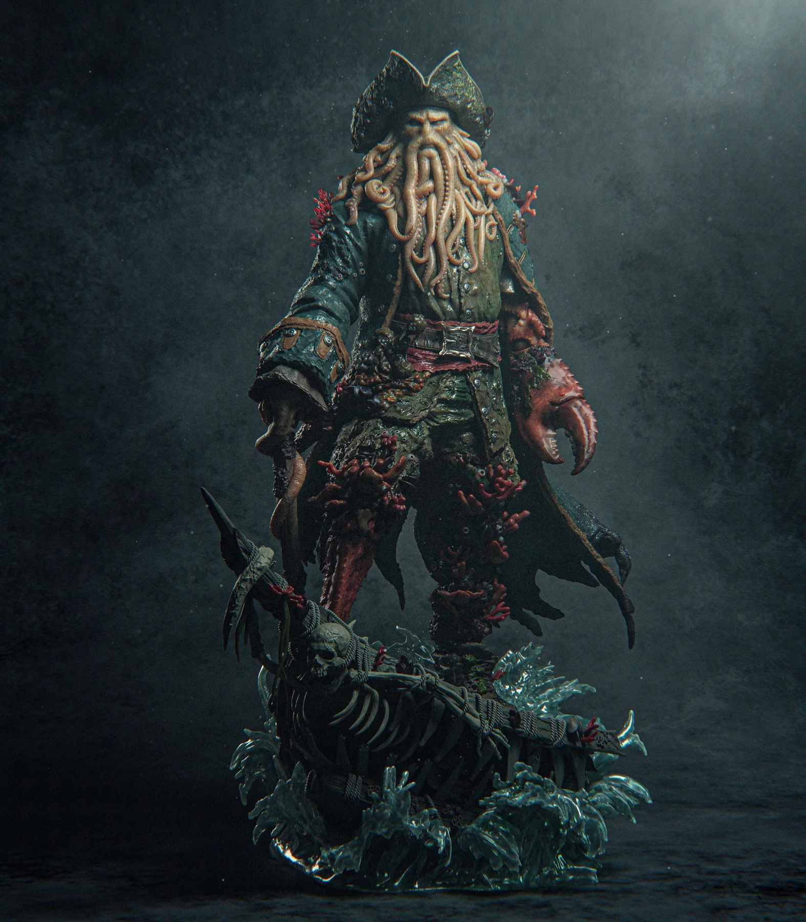 Davy Jones Hand Painted Collectible Statue