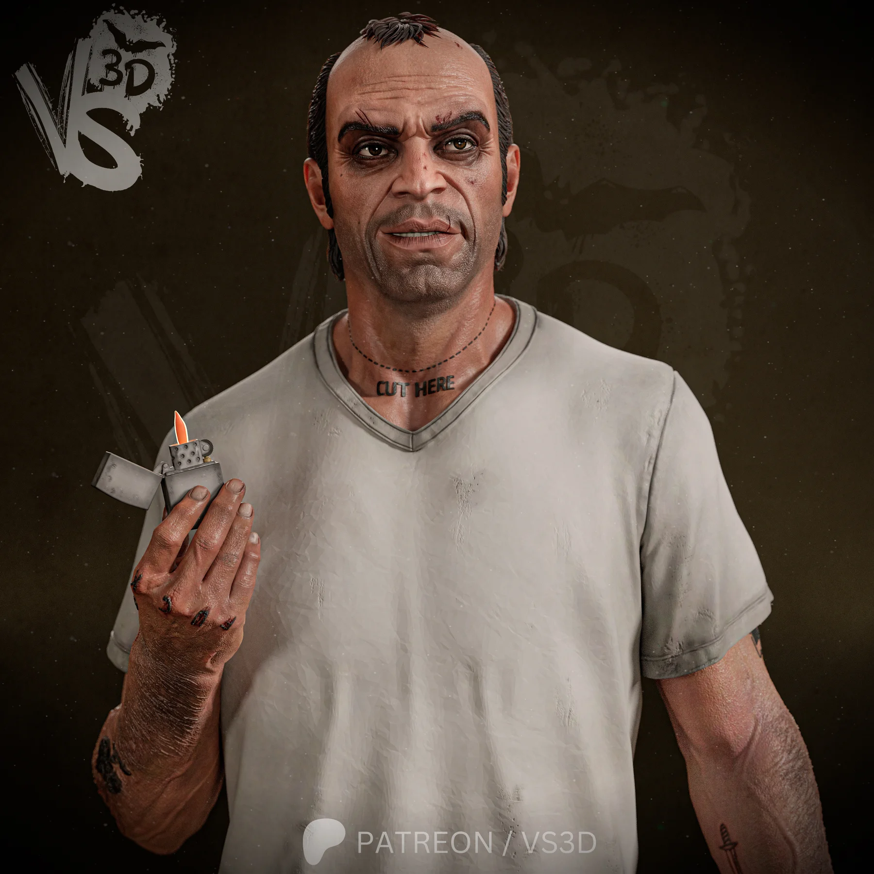 GTA Trevor Hand Painted Collectible Statue