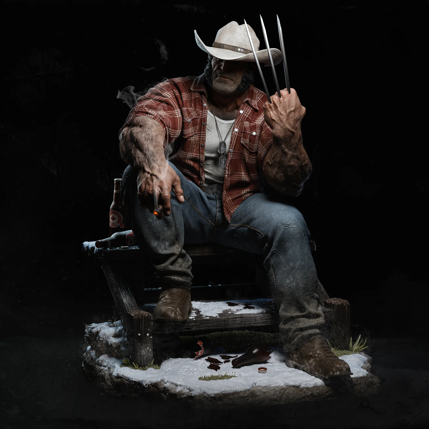 Logan Hand Painted Collectible Statue