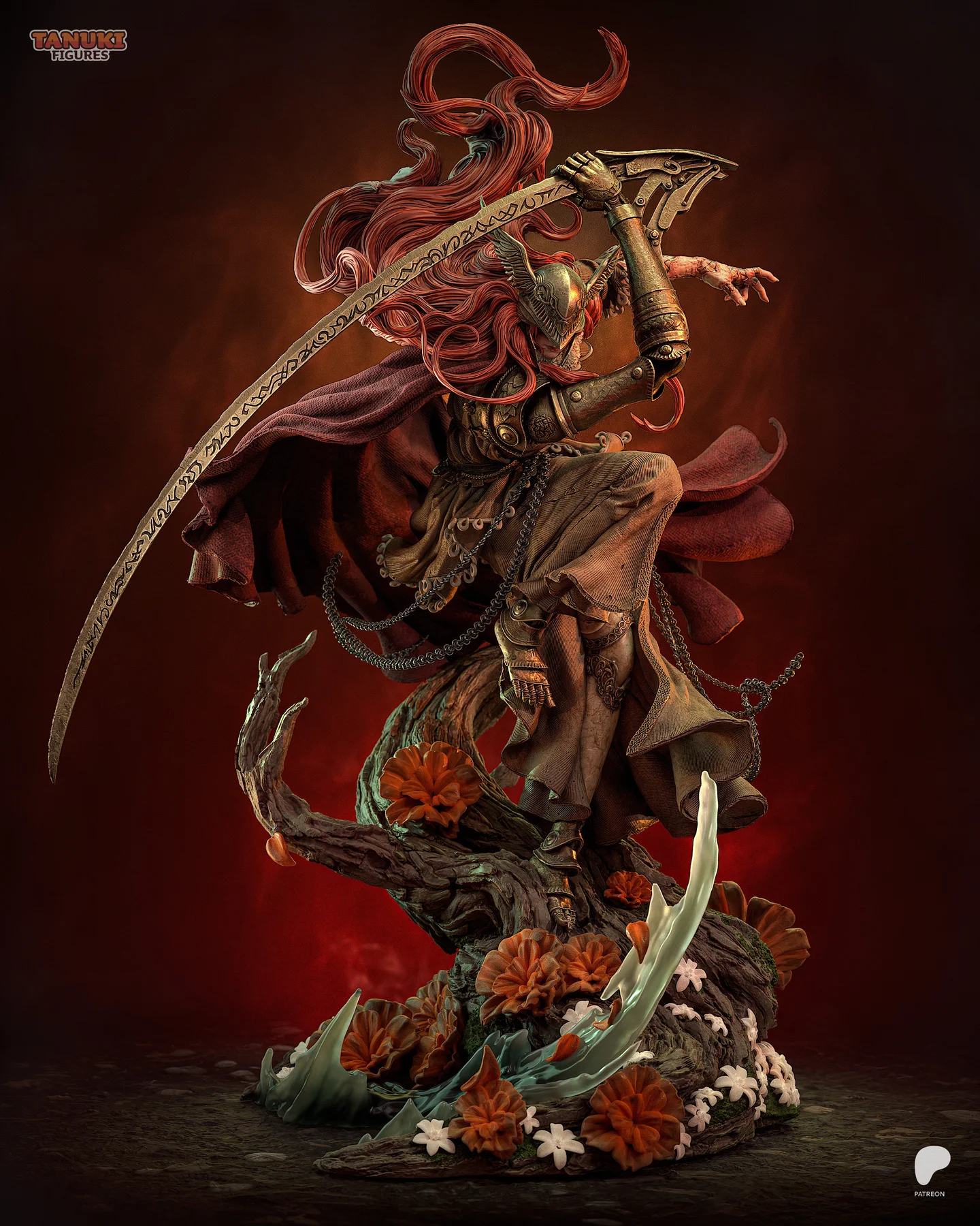 Elden Ring : Malenia Battle Pose Hand-Painted Figure