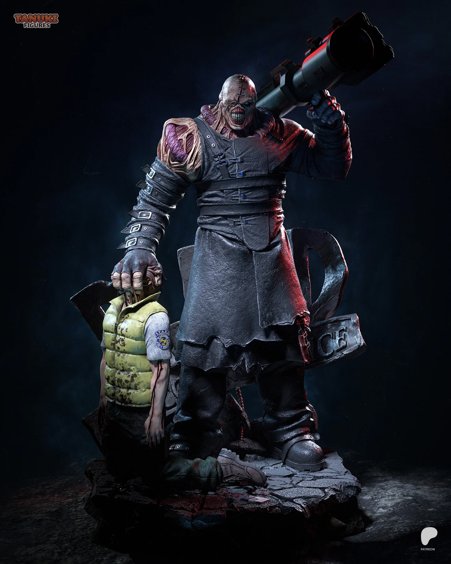 Nemesis - Residual Evil - Fullsize Hand Painted Collectible Statue