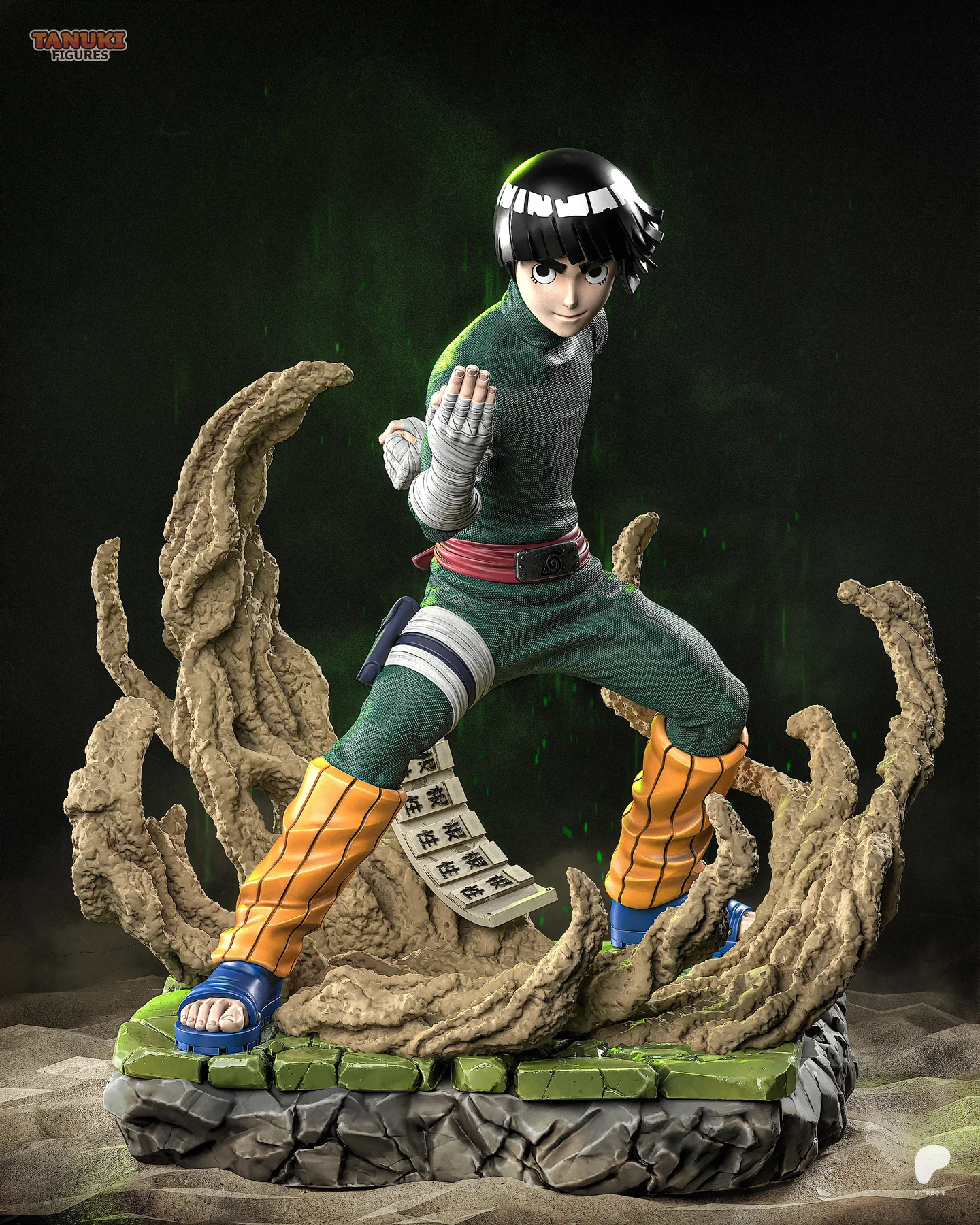 Rock Lee - Naruto - Fullsize Hand Painted Collectible Statue