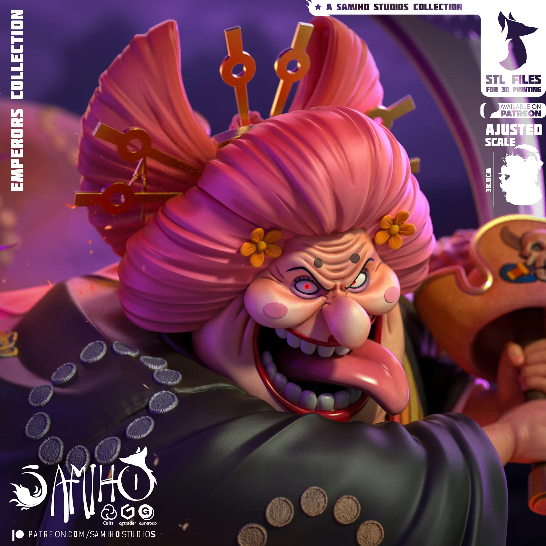 Big Mom Onigashima Hand Painted Collectible Statue