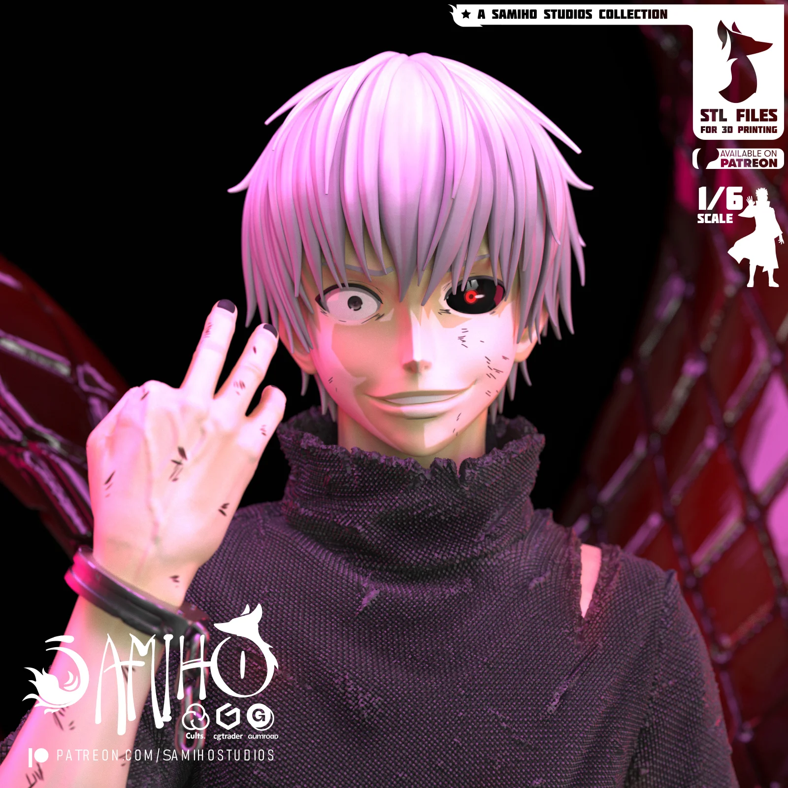 Kaneki Ken Hand Painted Collectible Statue