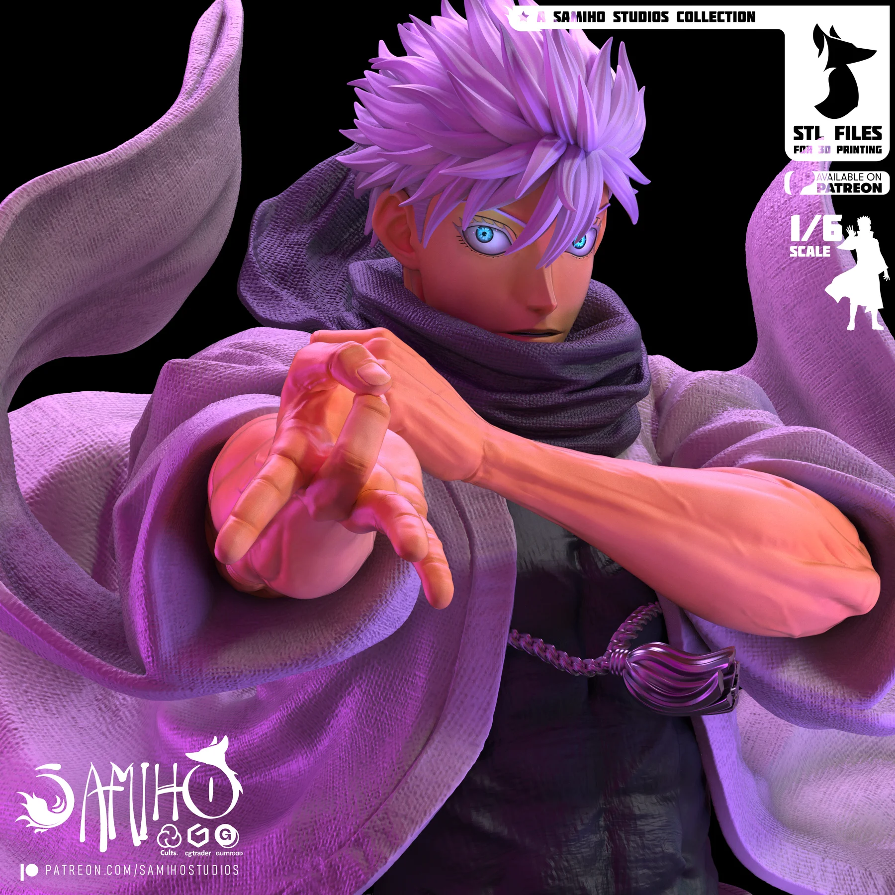 Satoru Gojo Hand Painted Collectible Statue