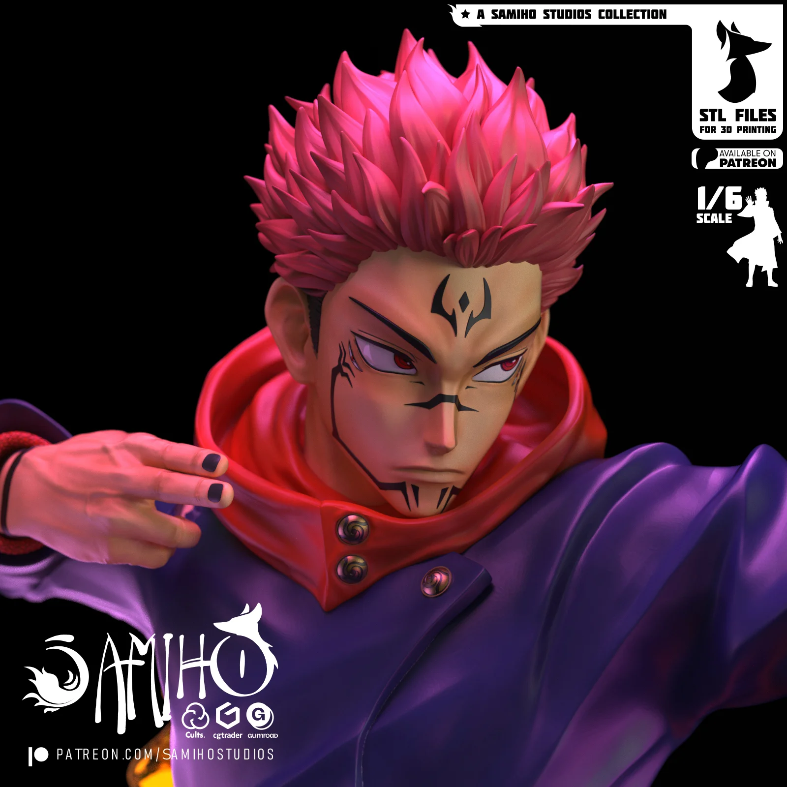 Sukuna Flame Arrow Hand Painted Collectible Statue