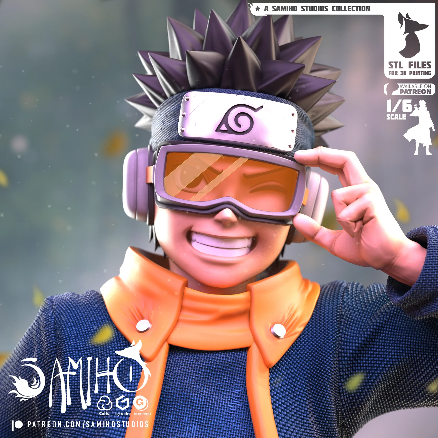 Young Obito Uchiha Hand Painted Collectible Statue