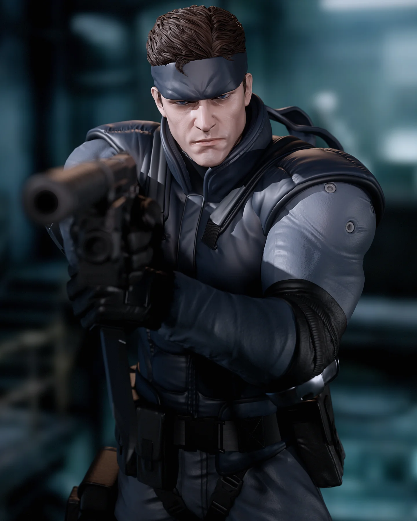 Solid Snake Hand Painted Collectible Statue