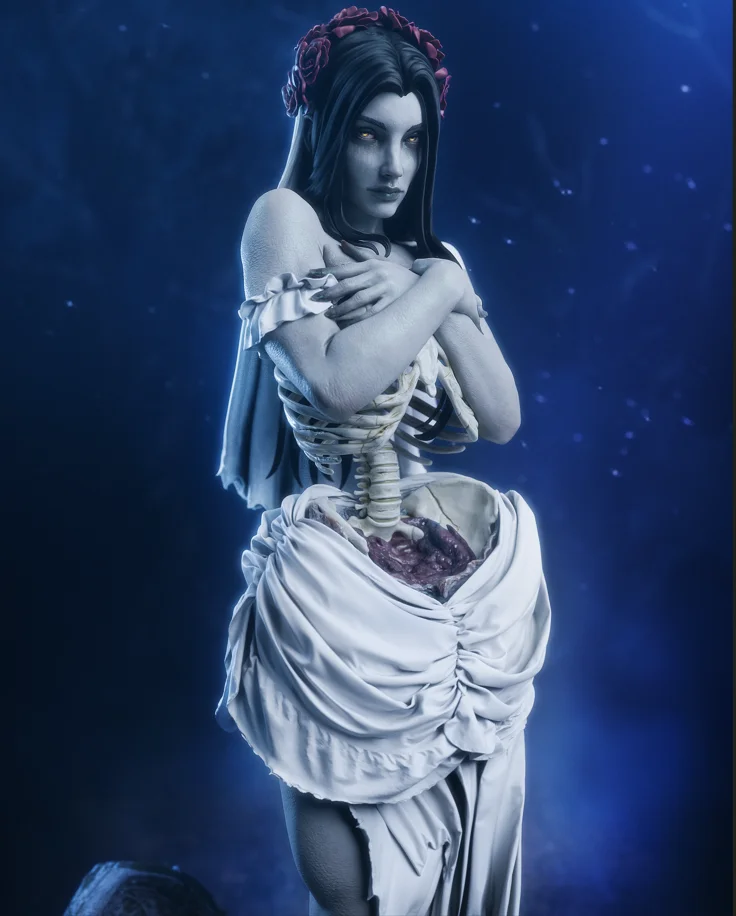 Undead Bride Hand Painted Collectible Statue